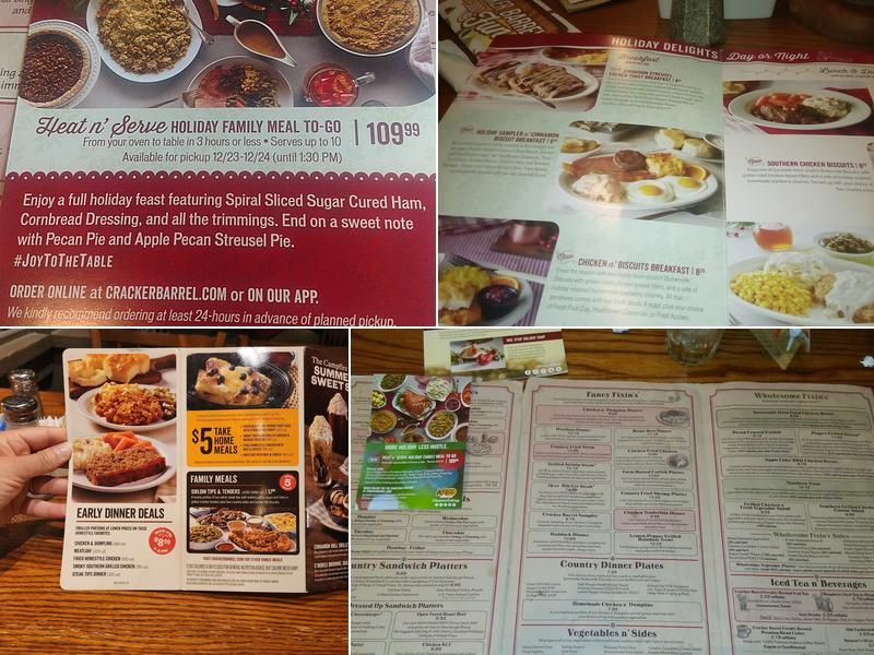 Cracker Barrel Old Country Store Menu
