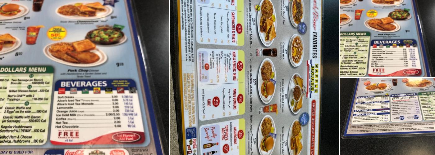 Waffle House Menu