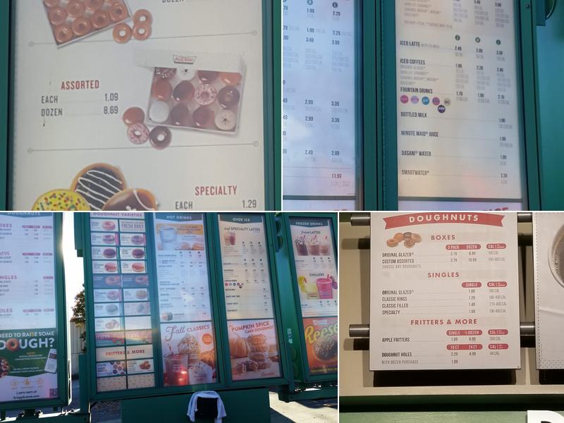 Krispy Kreme Menu