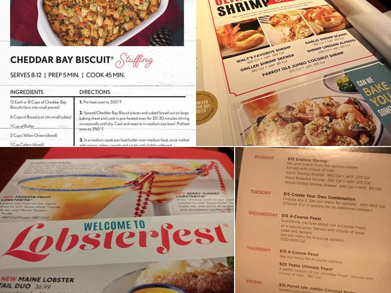 Red Lobster Menu