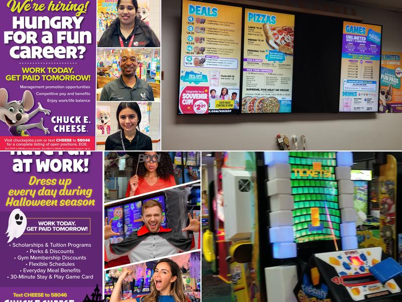 Chuck E. Cheese Menu
