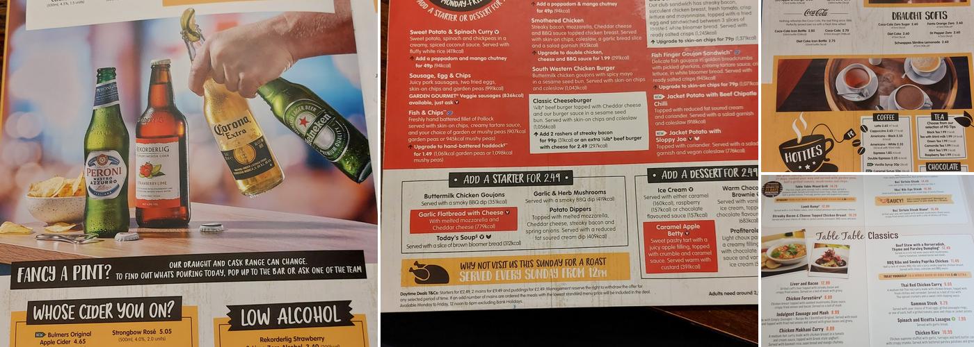 Paul Pry Table Table Menu