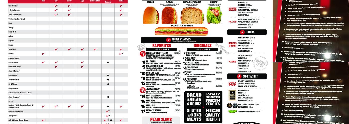 Jimmy John's Menu