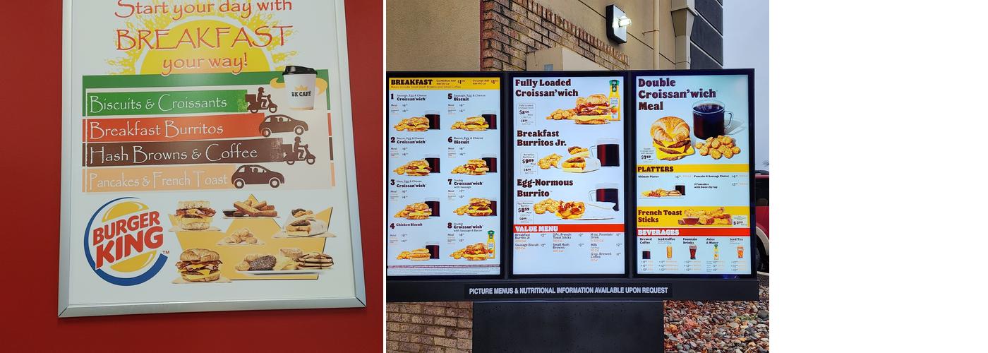 Burger King Menu