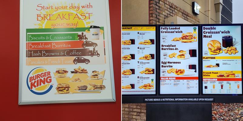 Burger King Menu