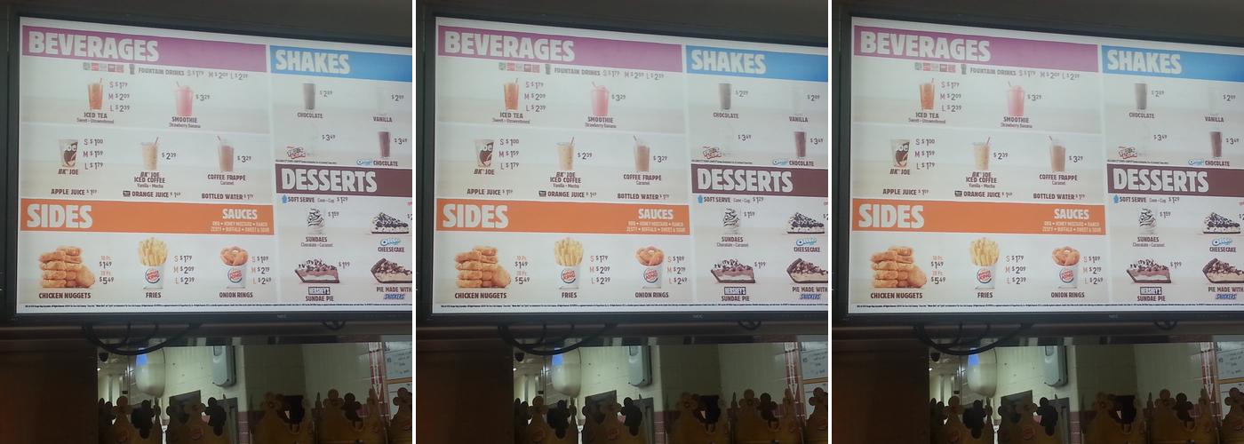 Burger King Menu