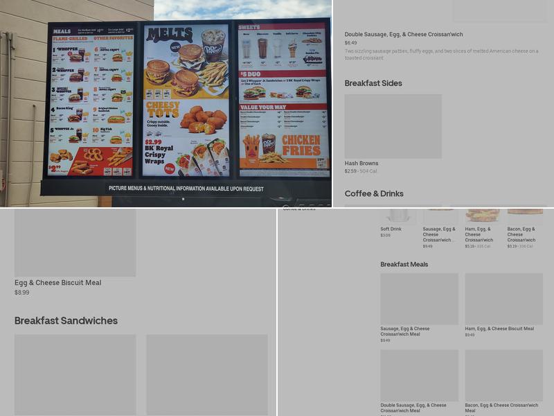Burger King Menu