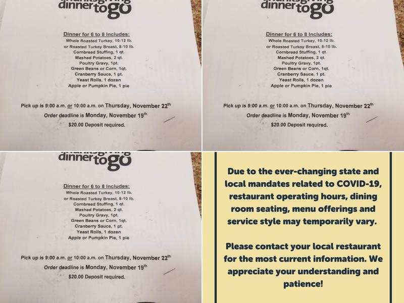 Golden Corral Buffet & Grill Menu