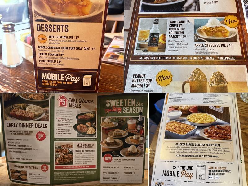 Cracker Barrel Old Country Store Menu