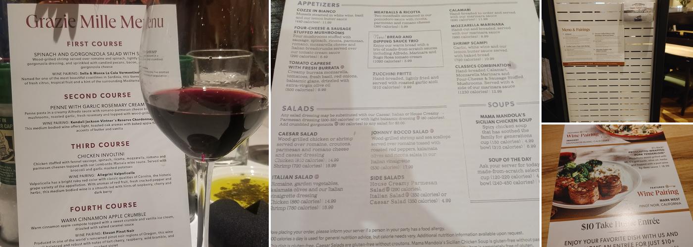 Carrabba's Italian Grill Menu
