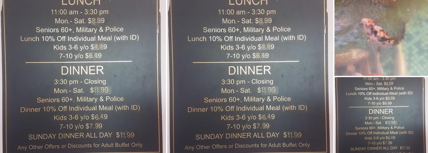 Hibachi Grill & Sushi Buffet Menu