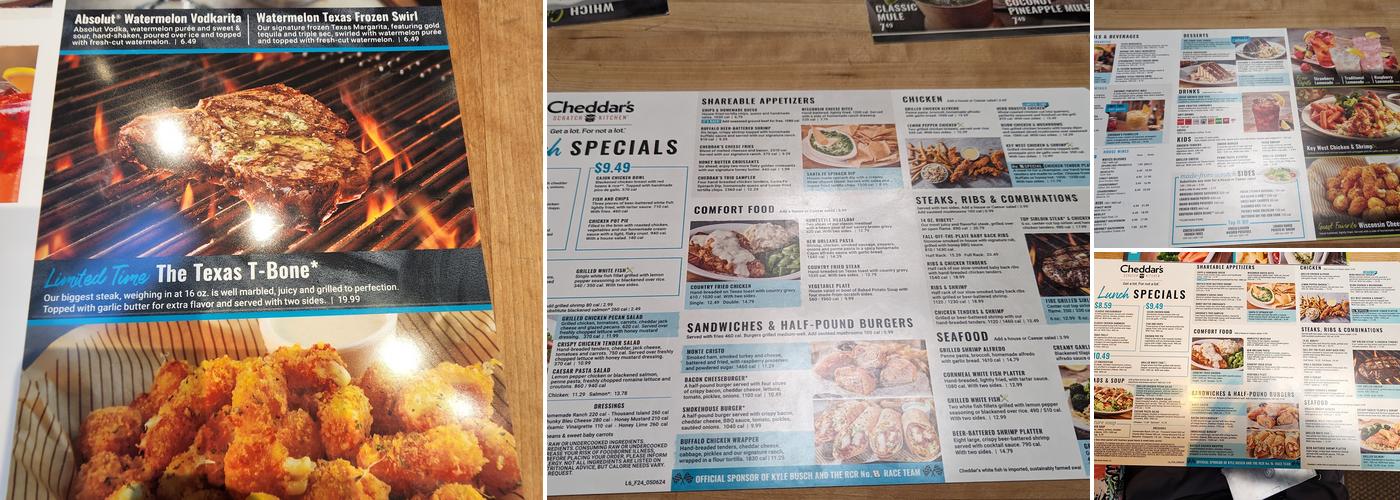 Cheddar's Scratch Kitchen Menu