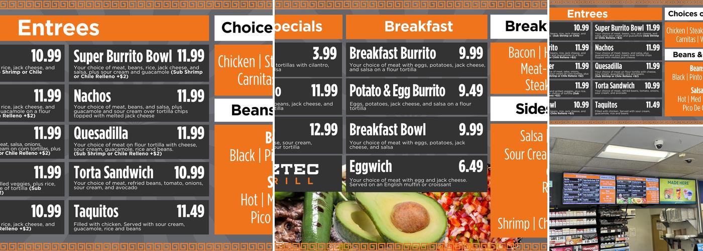 Aztec Grill Menu