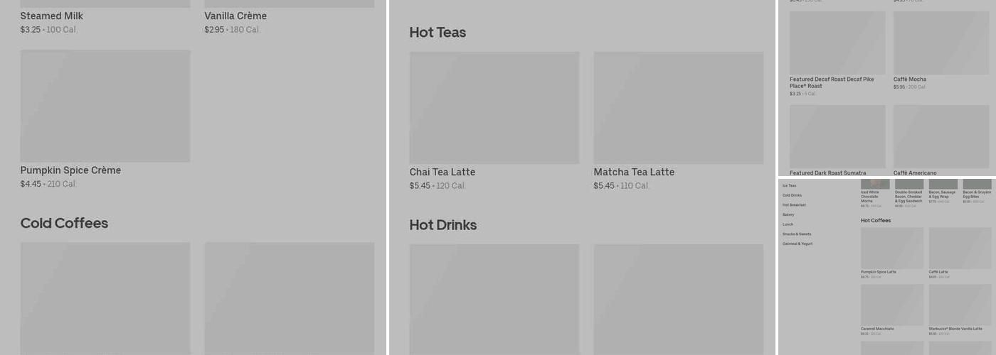 Starbucks Menu