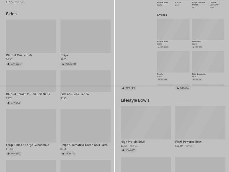 Chipotle Mexican Grill Menu