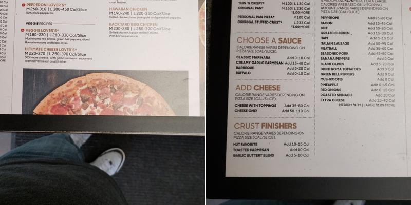 Pizza Hut Menu