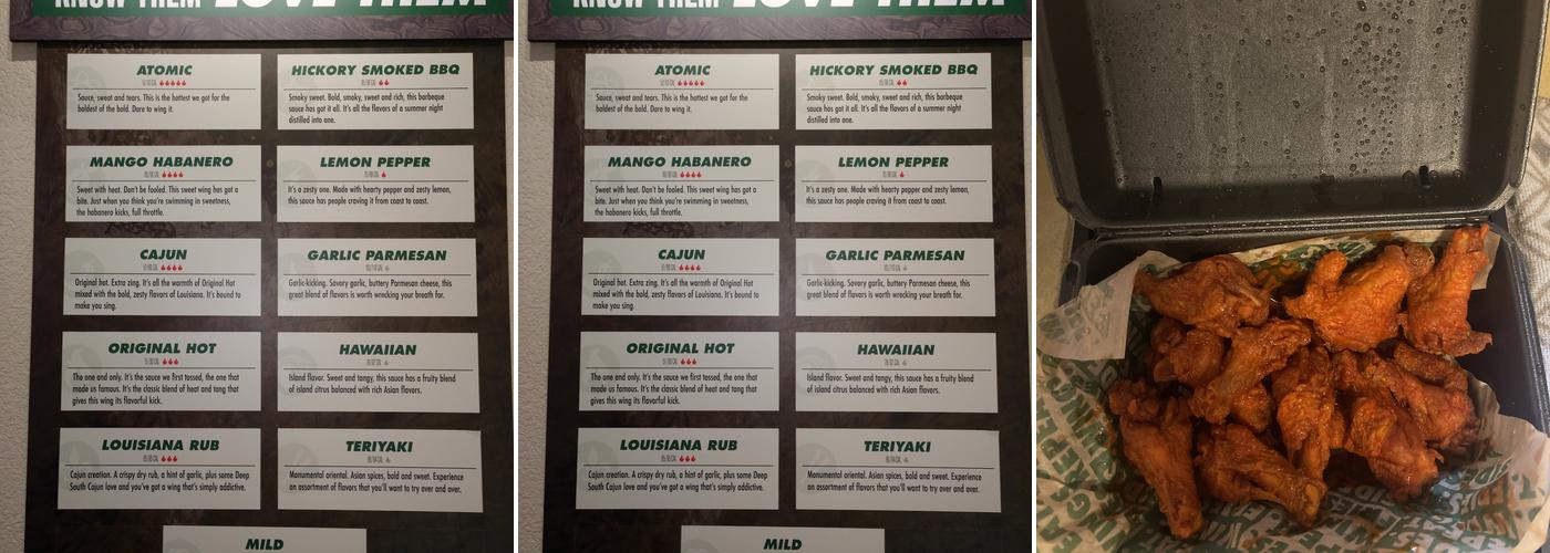 Wingstop Menu