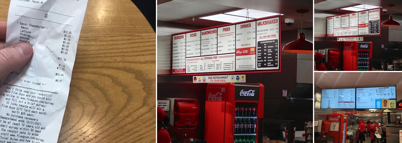 Five Guys Menu