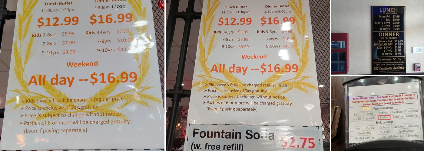 Hibachi Grill & Supreme Buffet Menu