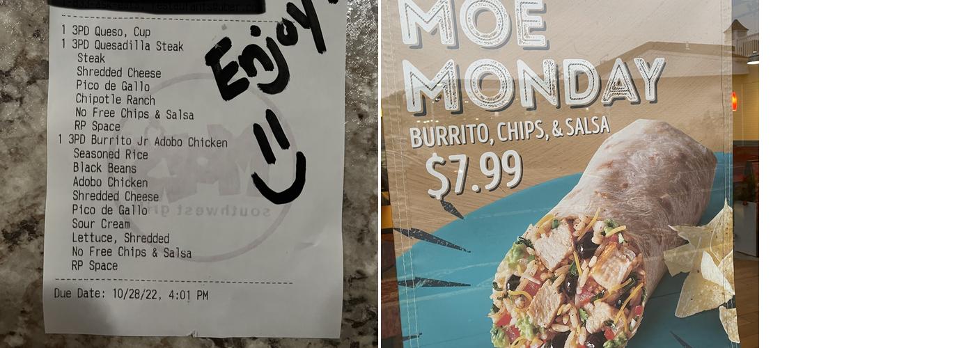 Moe's Southwest Grill Menu