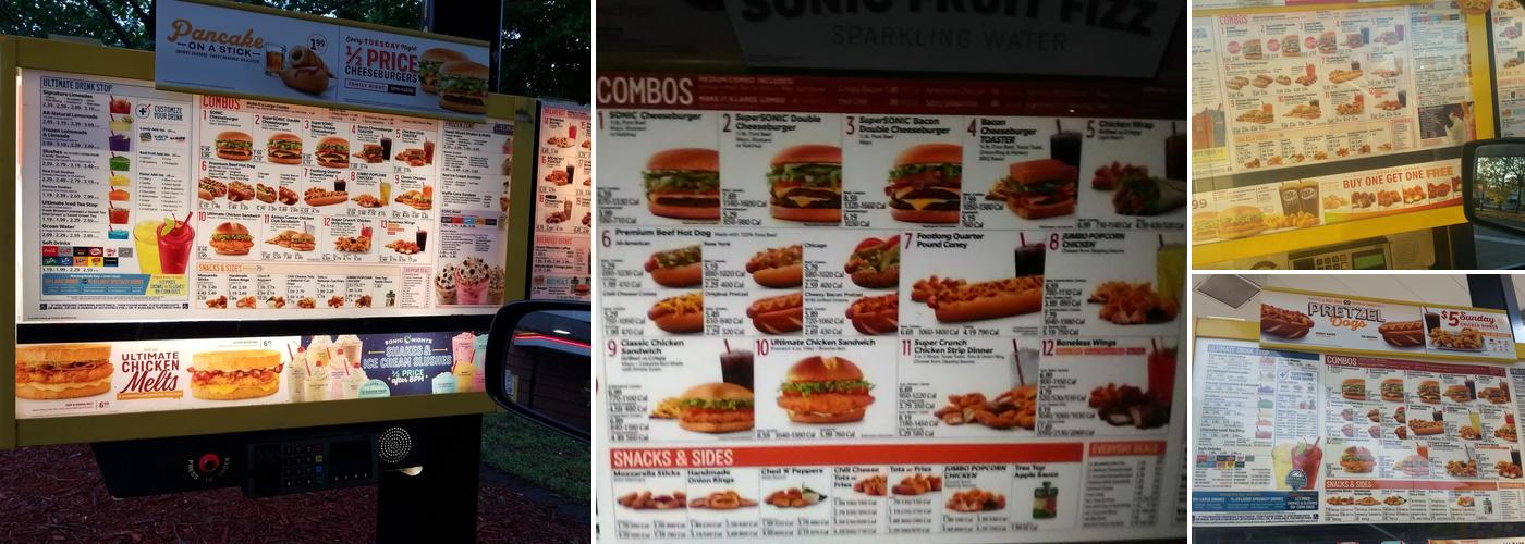 Sonic Drive-In Menu