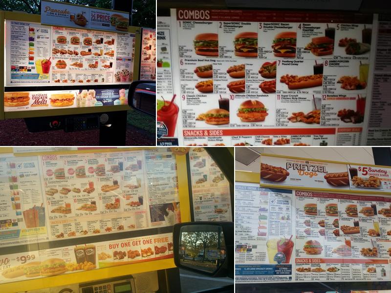 Sonic Drive-In Menu