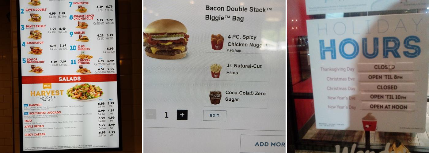 Wendy's Menu
