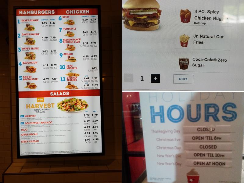 Wendy's Menu