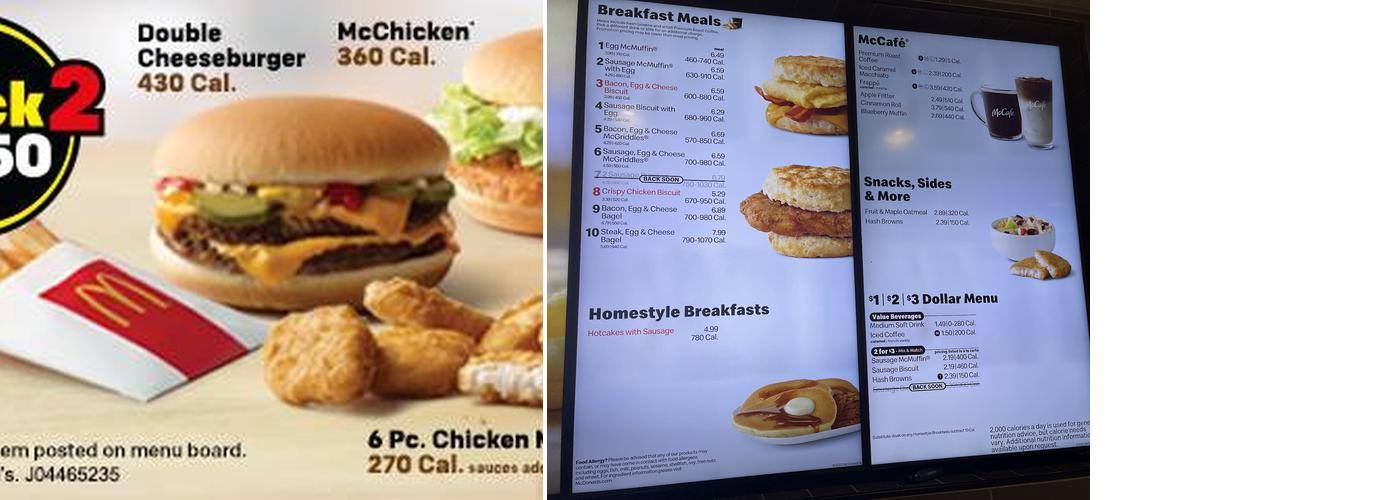 McDonald's Menu