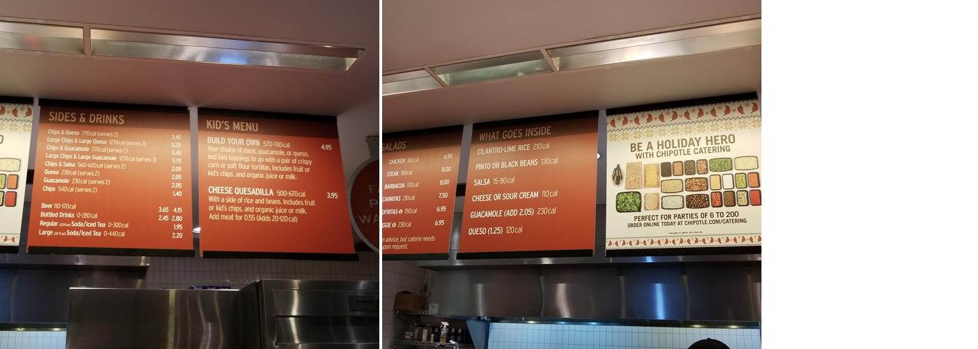 Chipotle Mexican Grill Menu