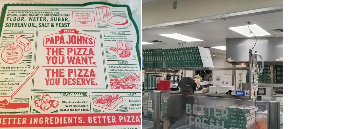 Papa Johns Pizza Menu