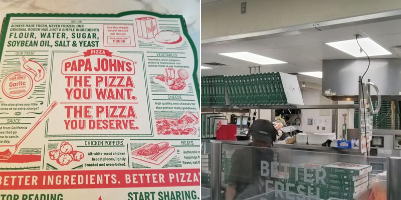 Papa Johns Pizza Menu