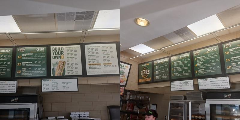 Subway Menu
