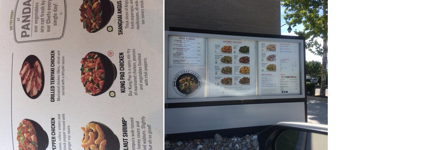 Panda Express Menu