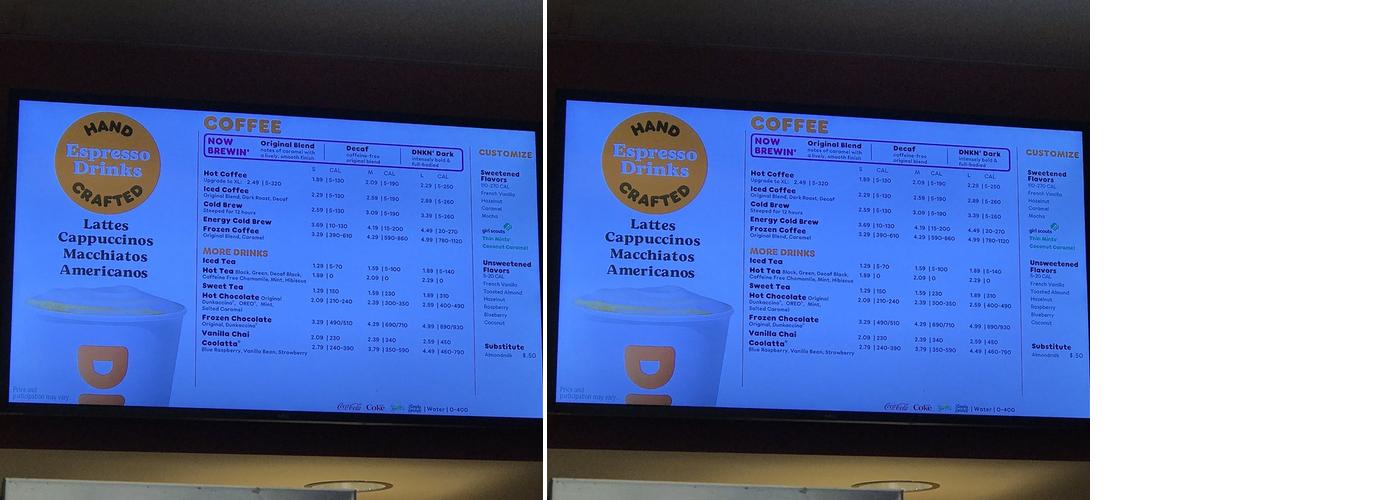 Dunkin' Menu