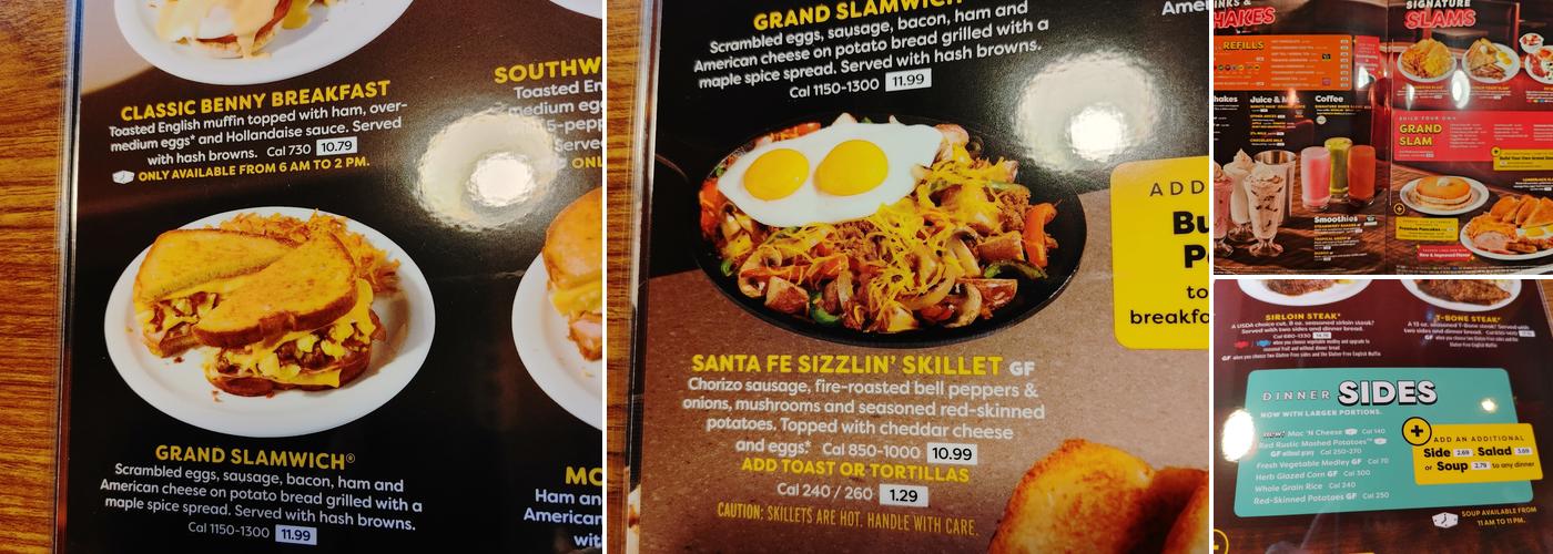 Denny's Menu