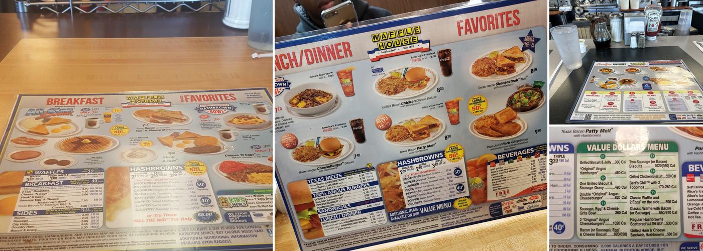 Waffle House Menu