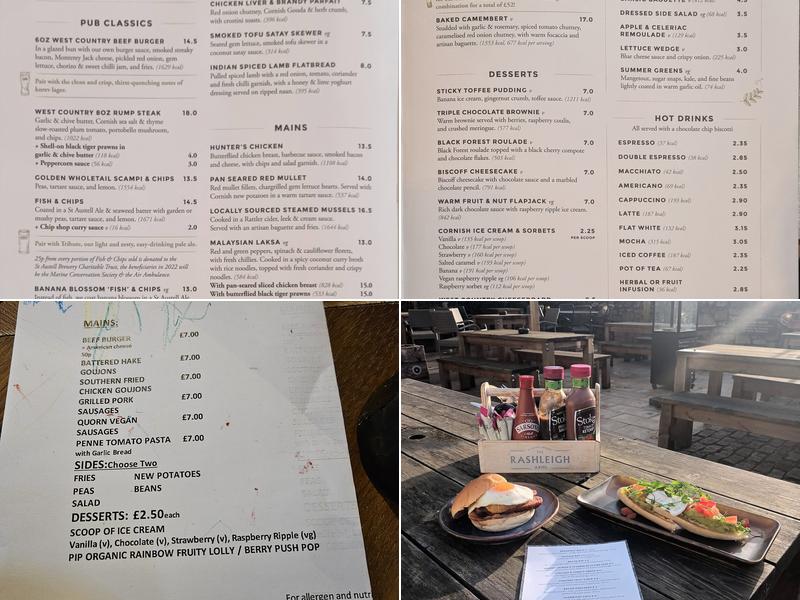 Rashleigh Arms, Charlestown Menu