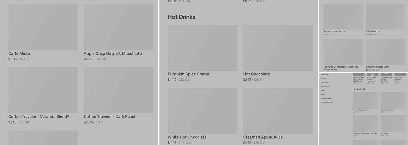 Starbucks Menu
