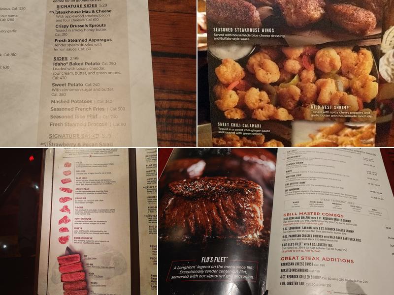 LongHorn Steakhouse Menu
