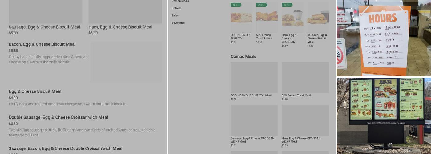 Burger King Menu