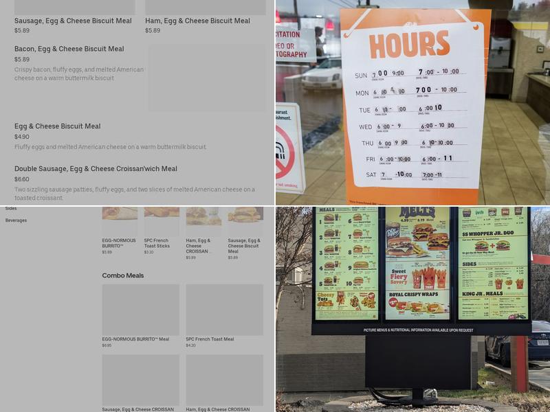 Burger King Menu