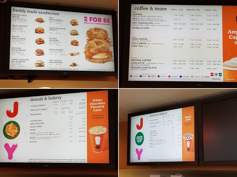 Dunkin' Menu