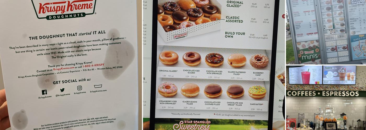 Krispy Kreme Menu