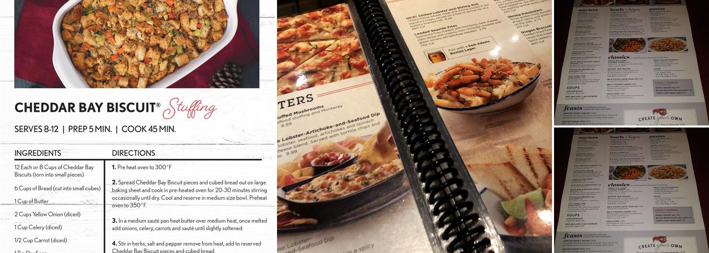 Red Lobster Menu