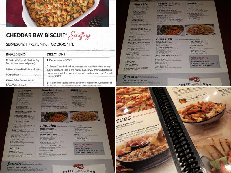 Red Lobster Menu