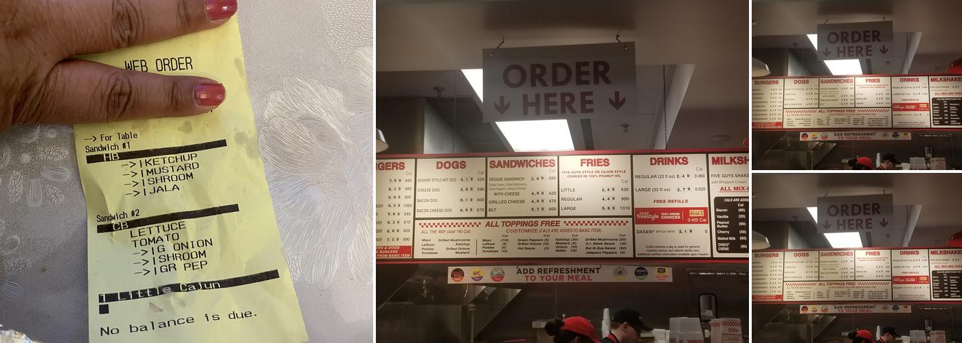 Five Guys Menu