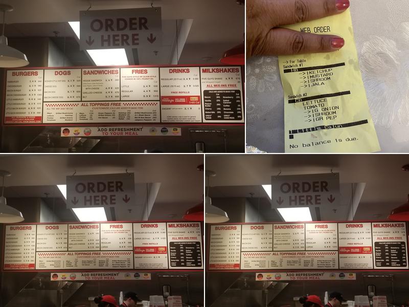 Five Guys Menu