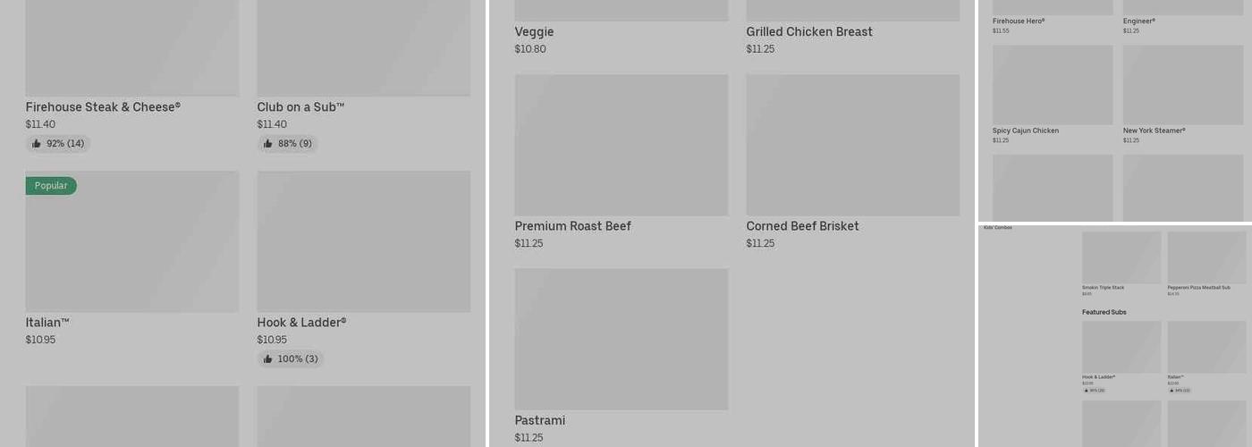 Firehouse Subs Town Square Menu