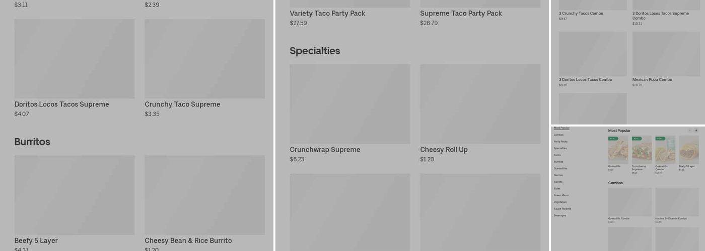 Taco Bell / KFC Menu